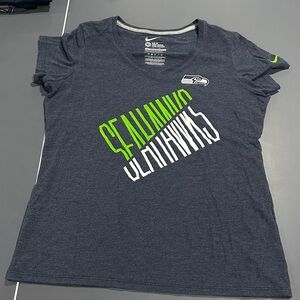 Nike Women's Navy Seattle Seahawks Tee